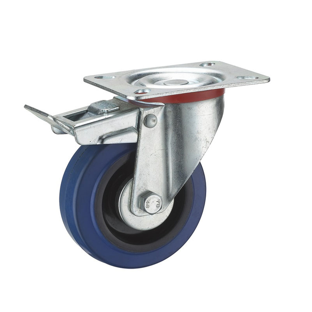 Blue Rubber Caster Wheel for Stock Cabinet