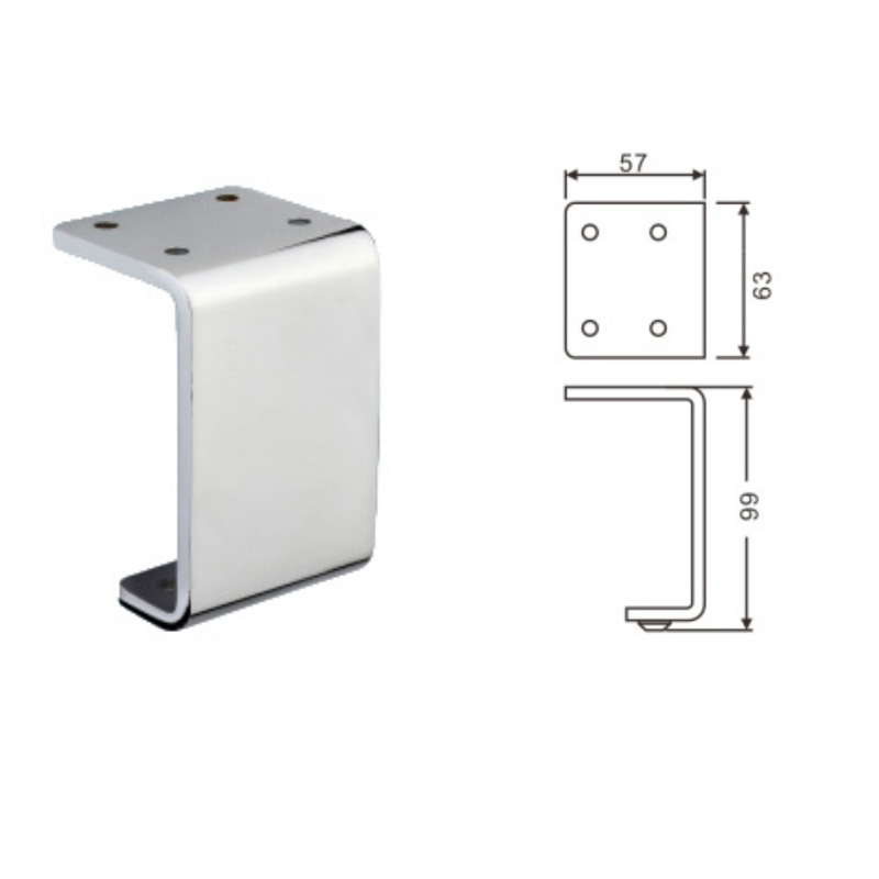 Silver Color Brushed Metal Furniture Leg for Sofa