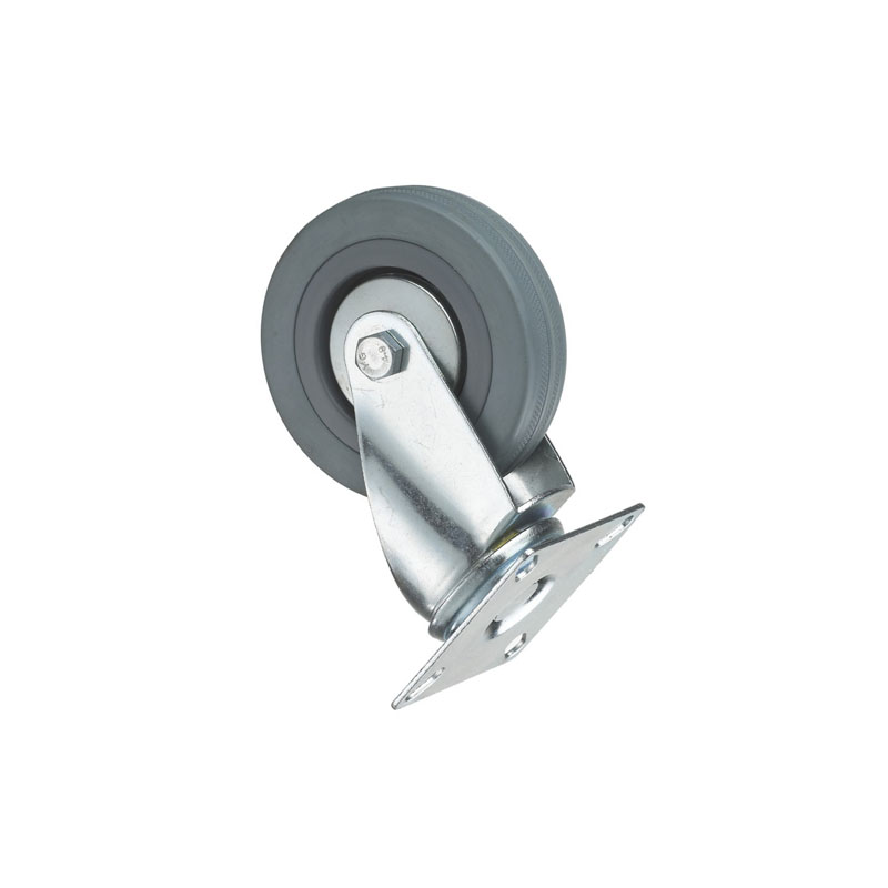 Grey Plastic Caster for Shopping Hand Trolley