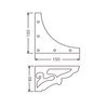 L Shape High Quality Furniture Leg for Sofa