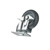 Caster Wheel with Side Brake for Shopping Cart