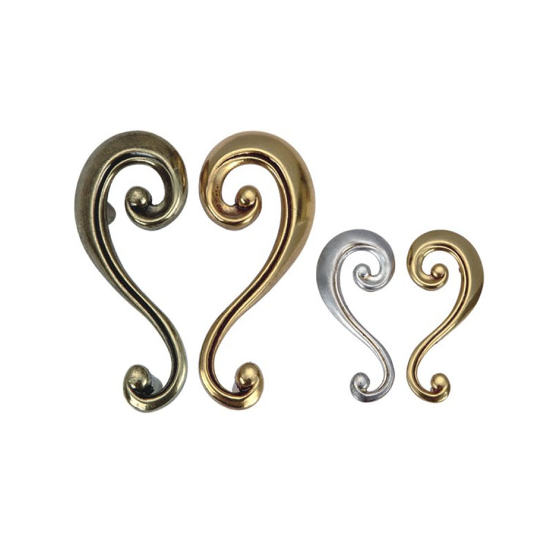 Zinc Alloy Flower Shape Antique Brass Door Handle Cabinet Handle Wardrobe Handle