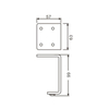 Silver Color Brushed Metal Furniture Leg for Sofa