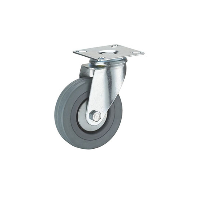 Grey Plastic Caster for Shopping Hand Trolley