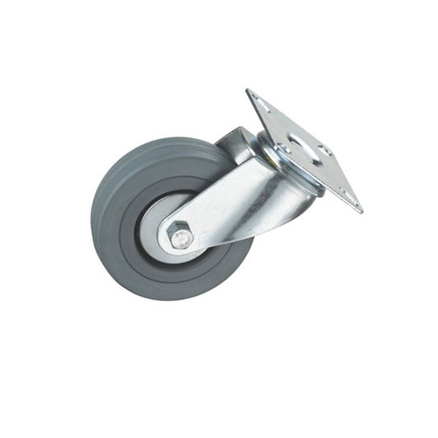 Grey Plastic Caster for Shopping Hand Trolley
