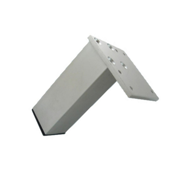 Square Misty Silver Finish Aluminum Sofa Leg for Living Room