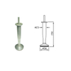 Brush 150mm Height Aluminum Furniture Sofa Leg