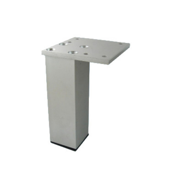 Square Misty Silver Finish Aluminum Sofa Leg for Living Room