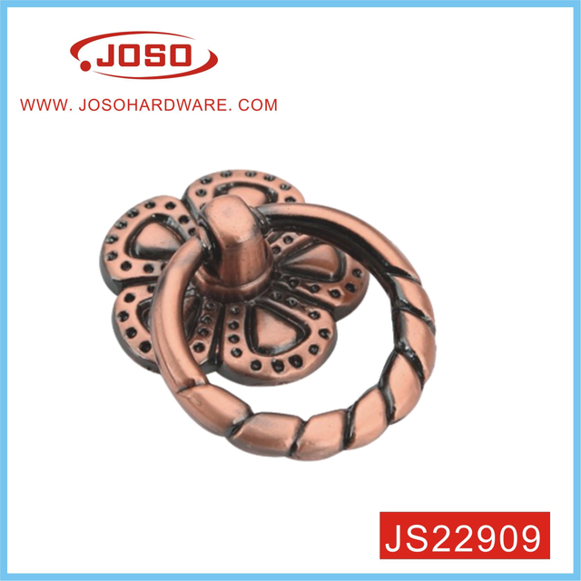 Retro European Style Flower Pattern Pull Handle for Drawer