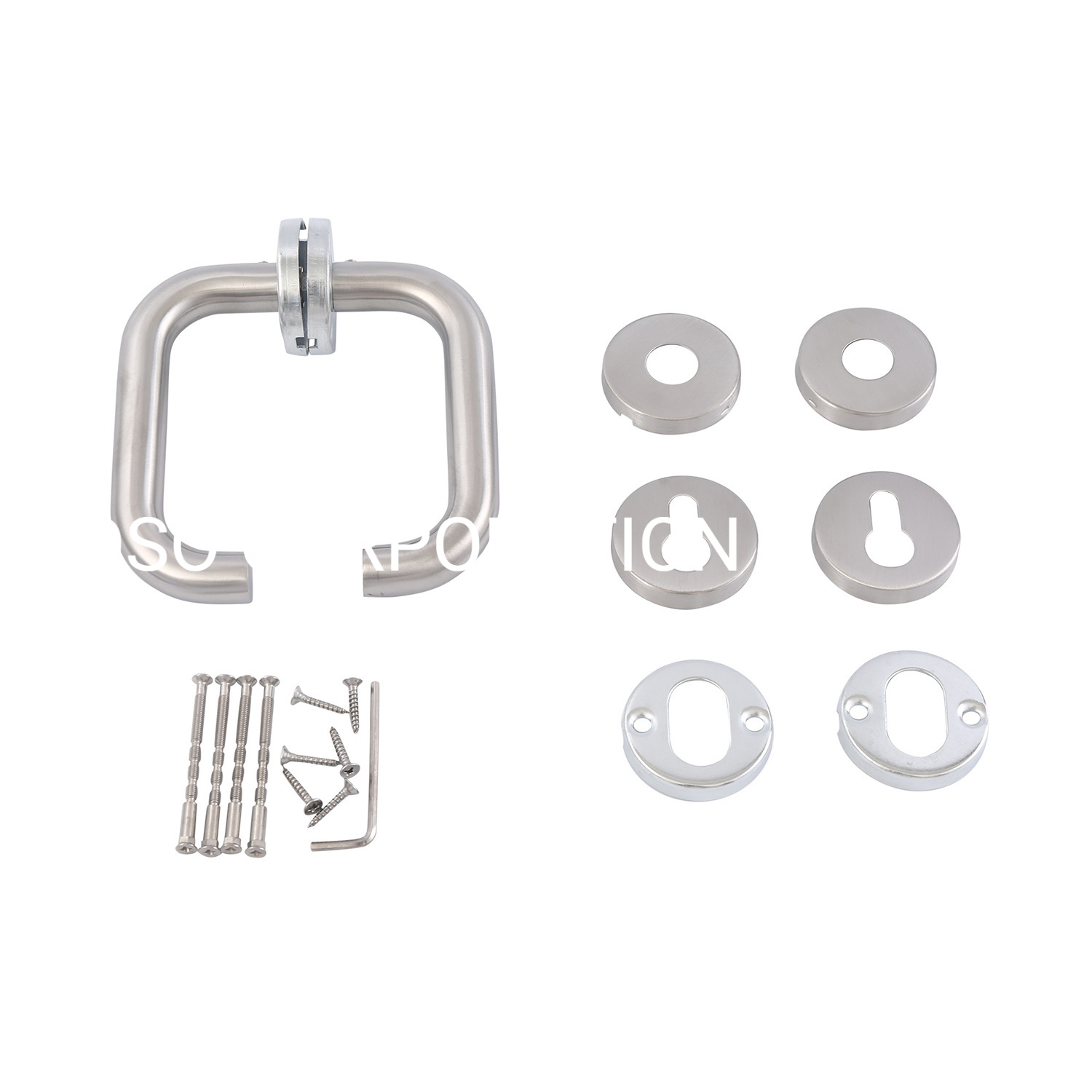 Stainless Steel Best Safe Security Door Lock with Cylinder Satin Lever Handle