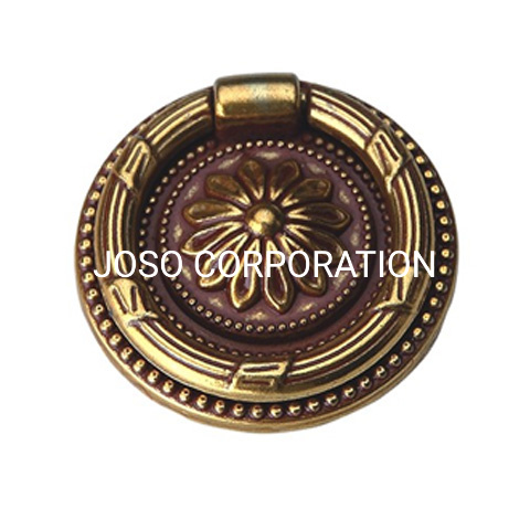 56mm Antique Brass Ring Handle Furniture Handle Furniture Hardware Zinc Alloy Handle