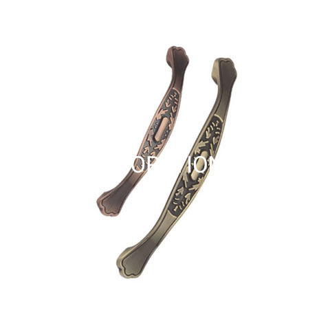 Zinc Alloy Classical Handle with Flower Pattern Drawer Handle Office Handle