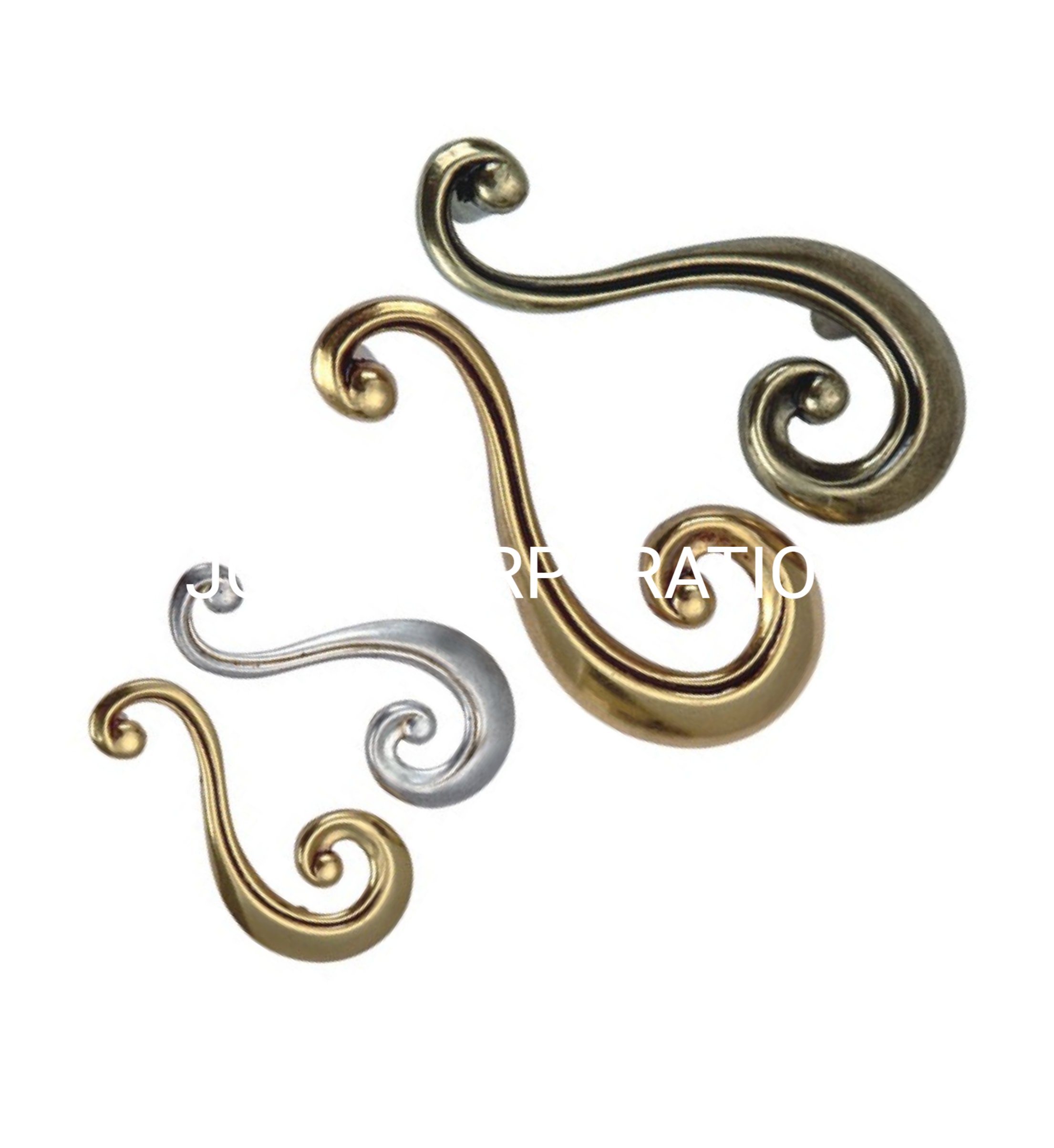 Zinc Alloy Flower Shape Antique Brass Door Handle Cabinet Handle Wardrobe Handle