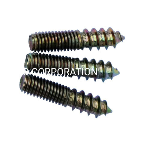 Factory Supply Metal M6 Hanger Bolt Wood Bolt Zinc Plated Screw Bolt