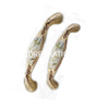 Elegant Zinc Alloy 96mm Ceramics Pull Drawer Handle Furniture Ceramics Handle