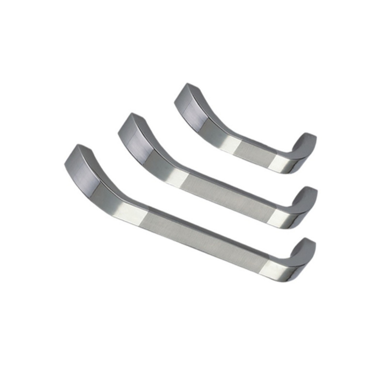 Zinc Alloy 96mm 128mm 160mm Brushed Bright Chrome Furniture Handle