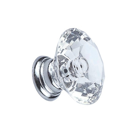 Factory Supply 19mm 22mm 25mm Crystal Drawer Zinc Alloy Handle Cabinet Handle