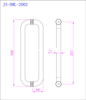 Customized Tubelar Glass Door Handle Grade Metal Handle Office Door Handle