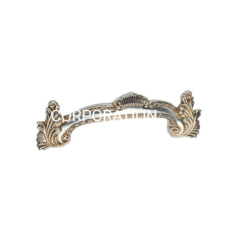 Zinc Alloy Dainty 64mm Sliver And Golden Arch Cupboard Drawer Handle