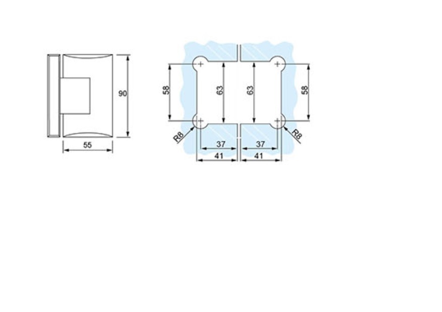 glass hinge