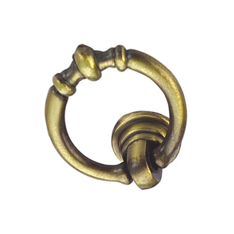 Zinc Alloy 35mm Antique Brass Ring Handle Chest Handle