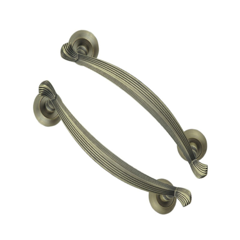 Zinc Alloy 300mm Antique Brass Domestic Door Handle Cabinet Handle
