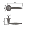 Wholesale Fashion Length 141mm Door Lever Handle Pull Handle Furniture Handle