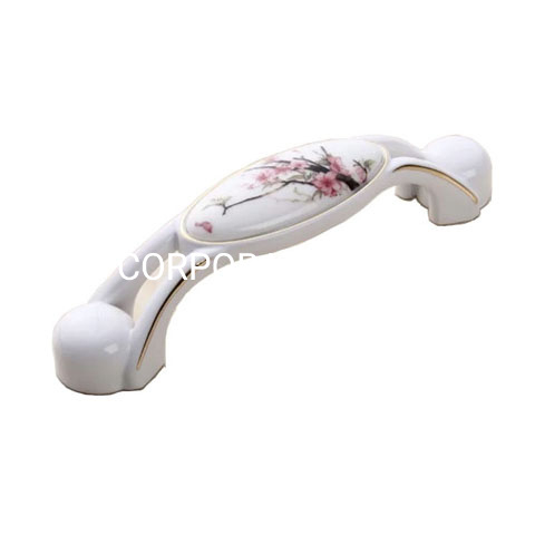 Wholesale Fashion 96mm Zinc Alloy with Ceramics Handle Drawer Handle Closet Handle