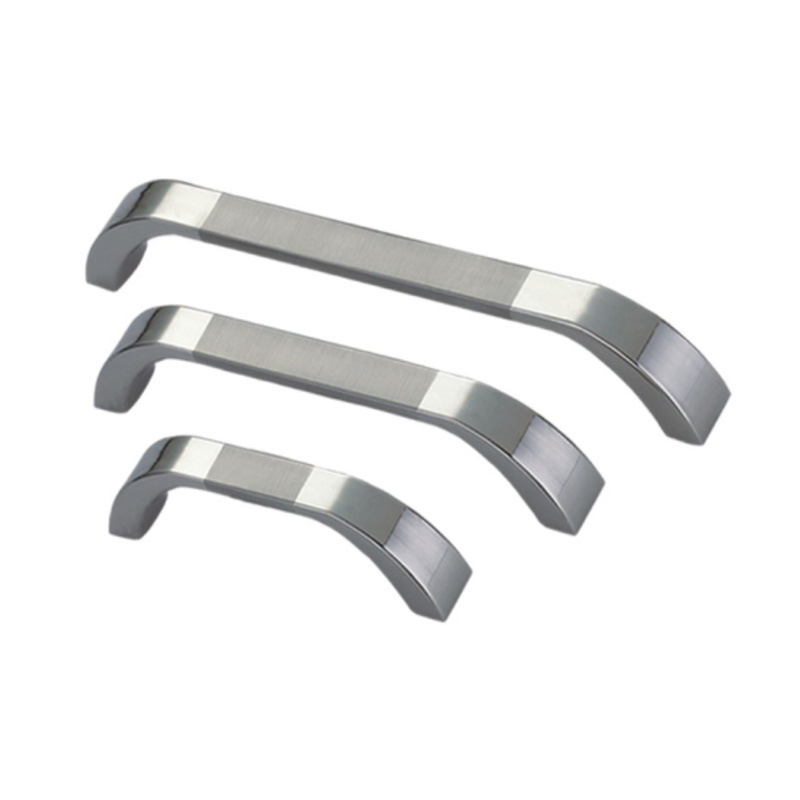 Zinc Alloy 96mm 128mm 160mm Brushed Bright Chrome Furniture Handle