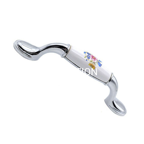 Hot Sale Zinc Alloy with Ceramics 76mm Handle Drawer Handle Decoration Handle