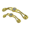 Top Sale Zinc Alloy 64mm 96mm Golden with Decoration Diamond Handle