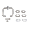 Stainless Steel 304 Tube Lever Pull Handle Round Rosette of Furniture Hardware for Glass Door