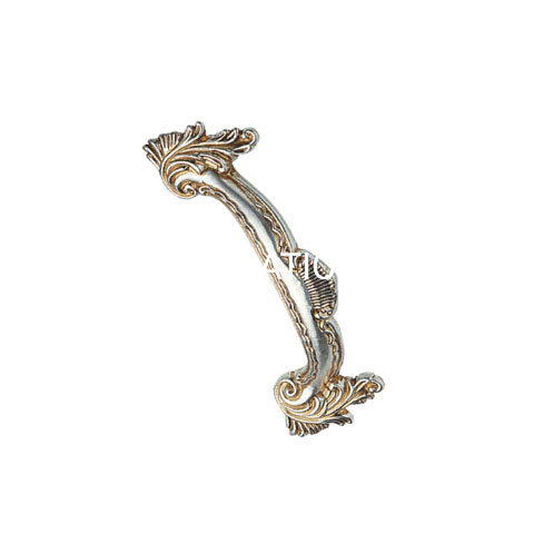 Zinc Alloy Dainty 64mm Sliver And Golden Arch Cupboard Drawer Handle