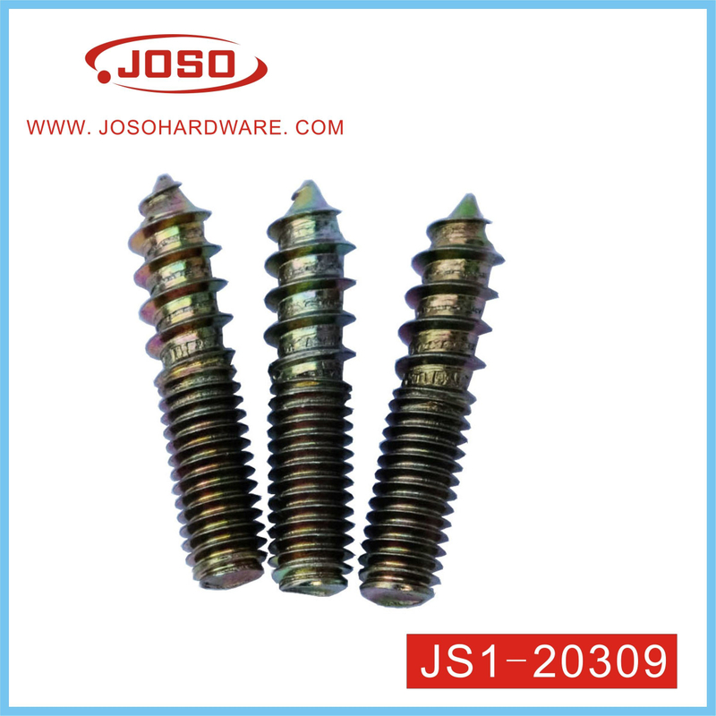 Metal Yellow Zinc Plated Hanger Bolt for Furniture