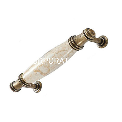 Top Sale fashion Zinc Alloy with Ceramics 128mm Bed Handle Drawer Handle