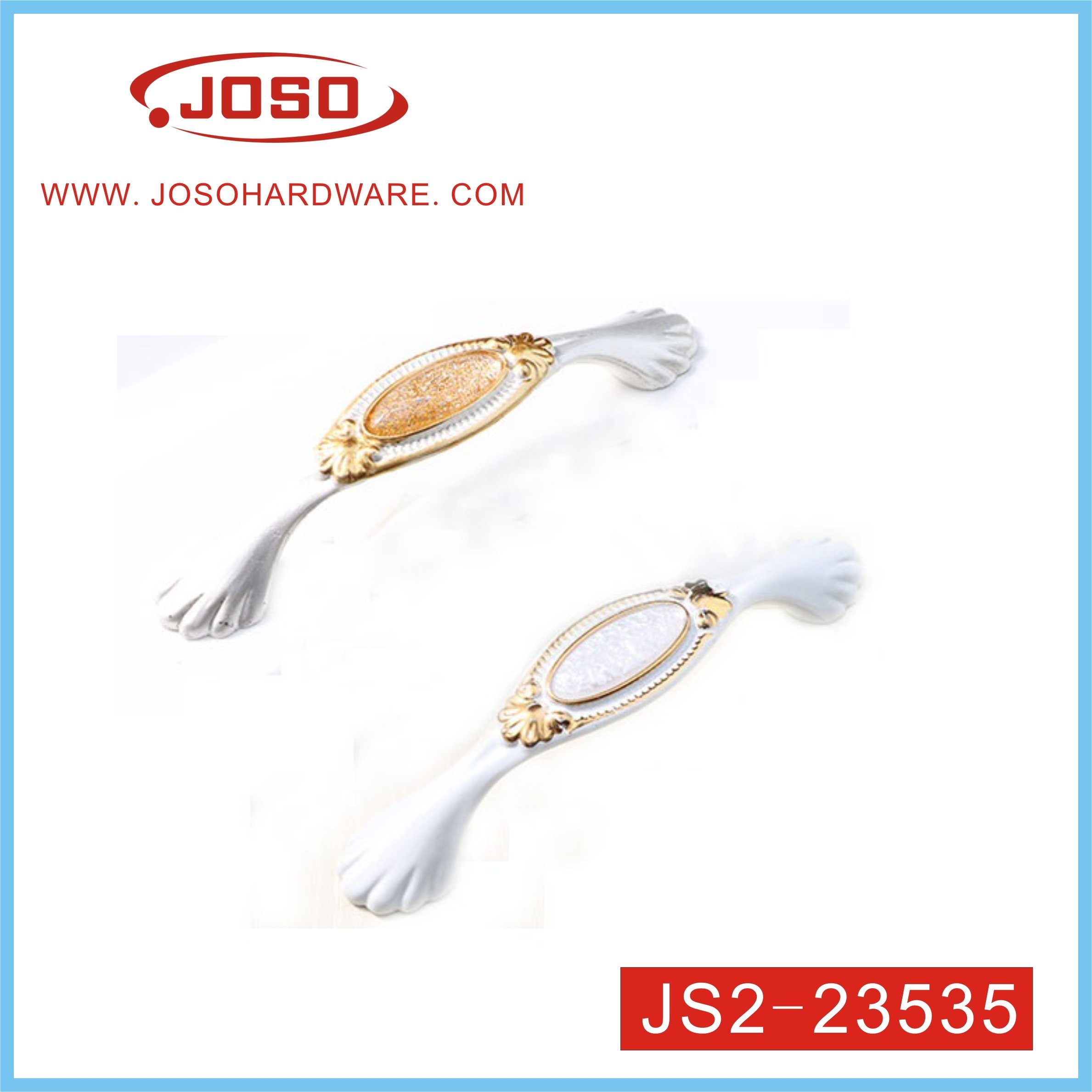 Gold and White Aluminum Alloy Ceramics Pull Handle for Cabinet