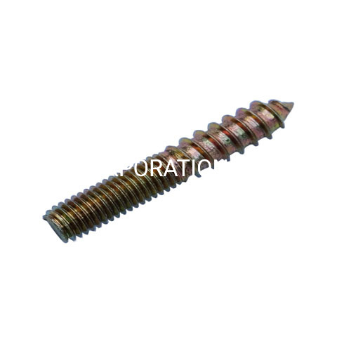 Steel Double Thread Dowel Screw Furniture Hardware Wood Screw Wardrobe Screw
