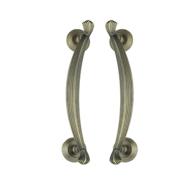 Zinc Alloy 300mm Antique Brass Domestic Door Handle Cabinet Handle