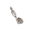 European Style Zinc Alloy 70mm Classical Silver And Golden Handle Door Handle