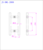 H Shape Stainless Steel Glass Door Handle Tube Handle Cc160 Pull Handle