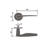 Customized 128mm Furniture Lever Handle Office Door Handle