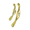 Factory Supply 96mm Zinc Alloy Gold Diamond Cabinet Handle Dresser Drawer Handle
