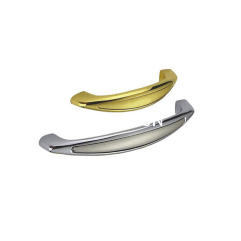 Zinc Alloy 64mm Brushed and Bright Chrome Handle Table Handle Desk Handle