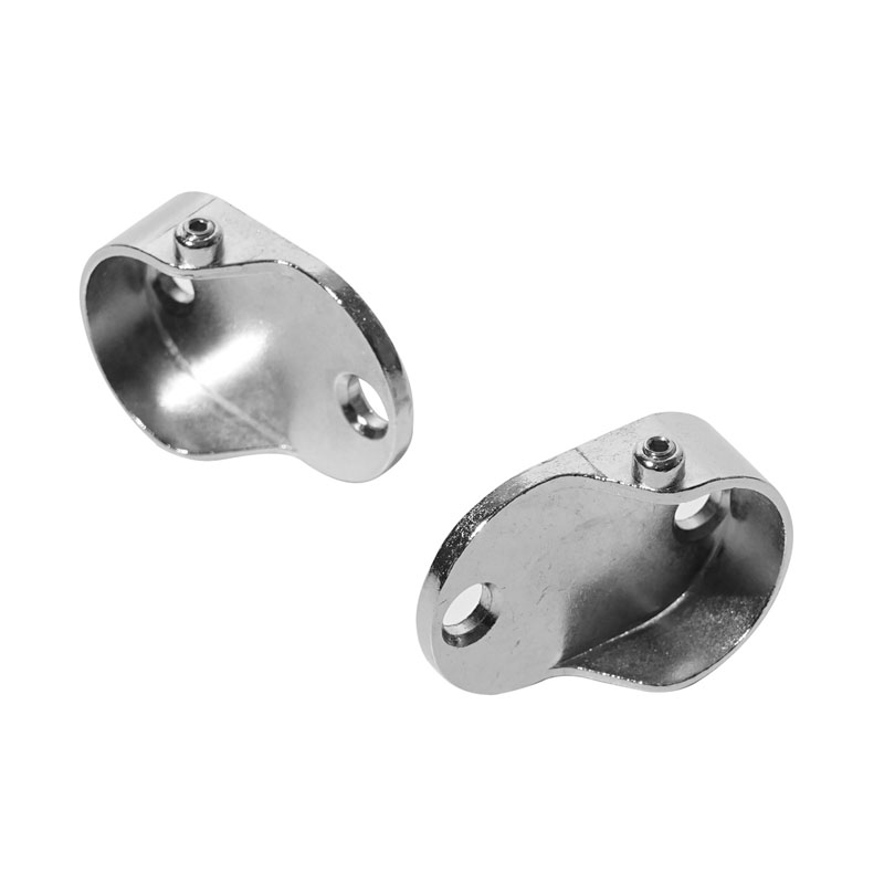 Zinc Alloy Wardrobe Rail Support Tube Holder Colset Accessories