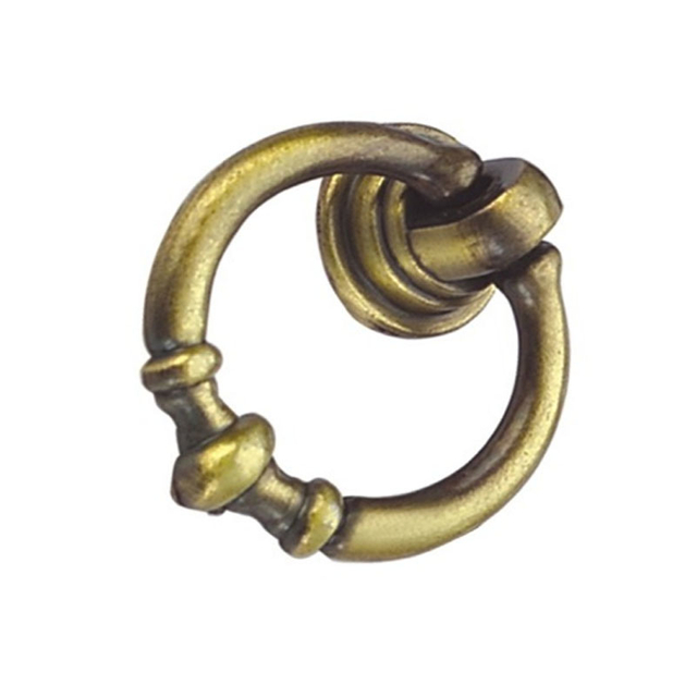 Zinc Alloy 35mm Antique Brass Ring Handle Chest Handle