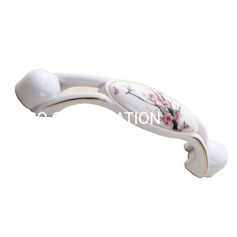 Wholesale Fashion 96mm Zinc Alloy with Ceramics Handle Drawer Handle Closet Handle