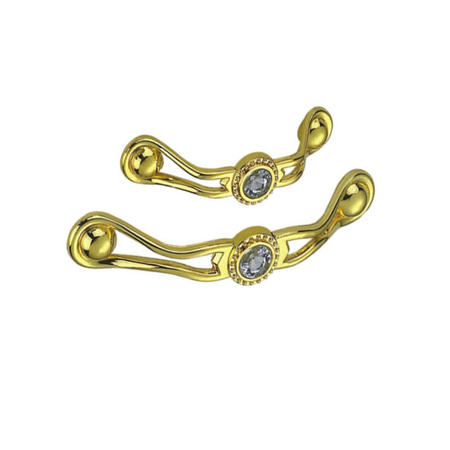 Top Sale Zinc Alloy 64mm 96mm Golden with Decoration Diamond Handle