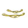 Factory Supply 96mm Zinc Alloy Gold Diamond Cabinet Handle Dresser Drawer Handle