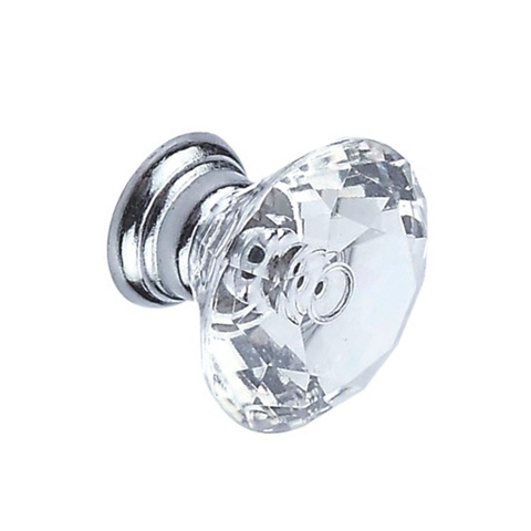 Factory Supply 19mm 22mm 25mm Crystal Drawer Zinc Alloy Handle Cabinet Handle
