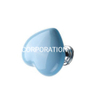 Hot Sale Heart Shape Zinc Alloy Ceramics Blue Children Handle Furniture Handle